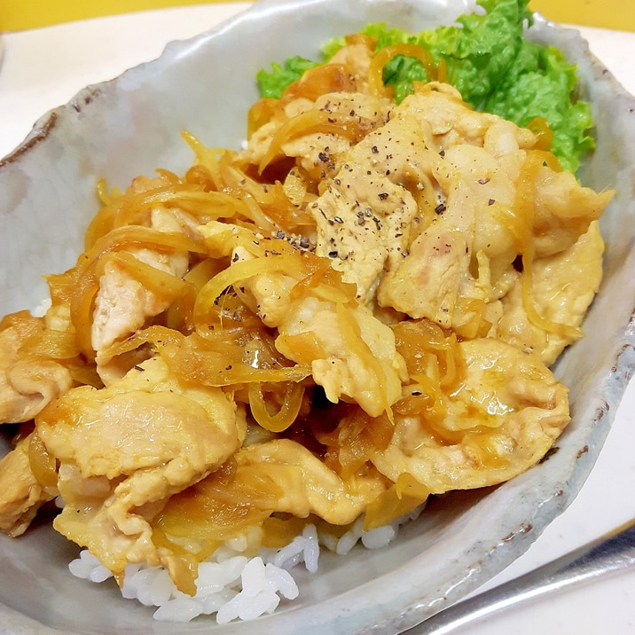 子供が喜ぶ(^^)豚肉のカレー風味生姜焼き丼♪